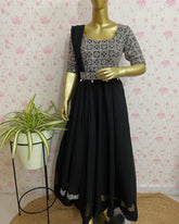 Black chikankari anarkali - kasumi.in